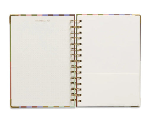 Colourful 13-Month Planner | Wirebound Hardback with Gold Details