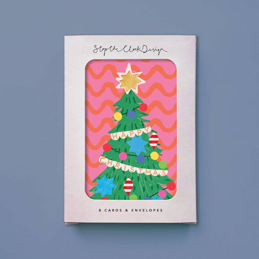 Christmas Tree Cards Pack of 8