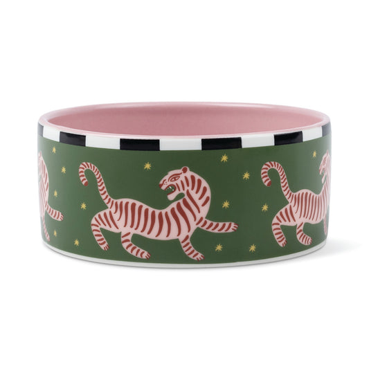 A Dopo ceramic dish, tiger