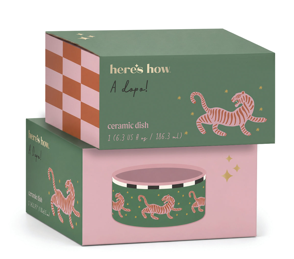 A Dopo ceramic dish, tiger