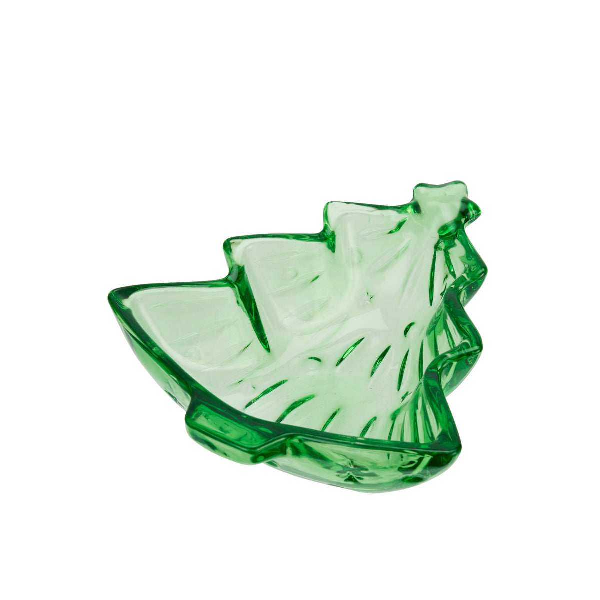 Christmas tree glass bowl