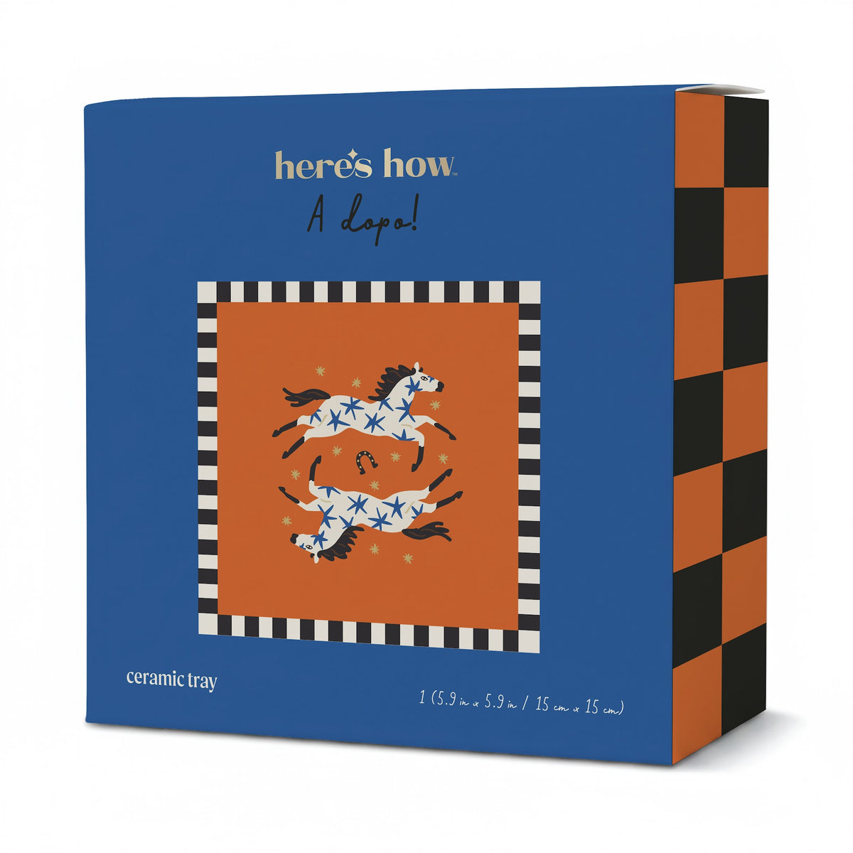 A Dopo ceramic tray, horse