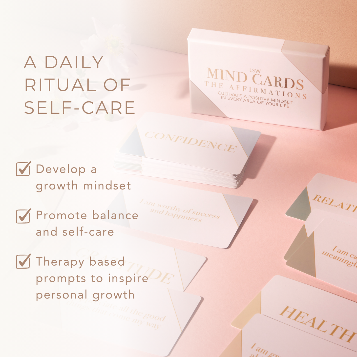 Mind Cards: The Affirmations | 50-Card Mindfulness & Positivity Deck