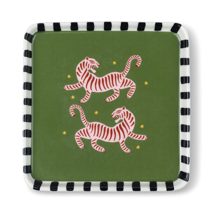 A Dopo ceramic tray, tiger