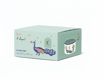 A Dopo ceramic dish, peacock