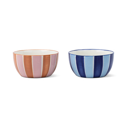 A Dopo dip bowls, tiger and eye