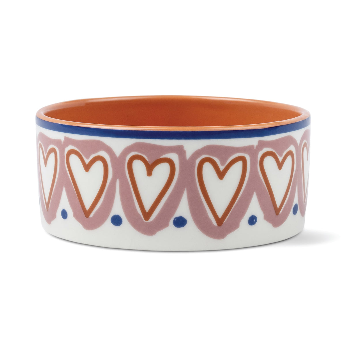 A Dopo ceramic dish, hearts