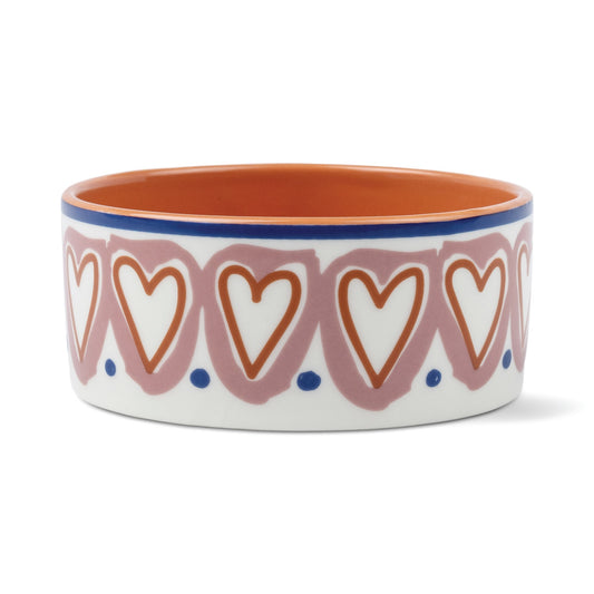 A Dopo ceramic dish, hearts