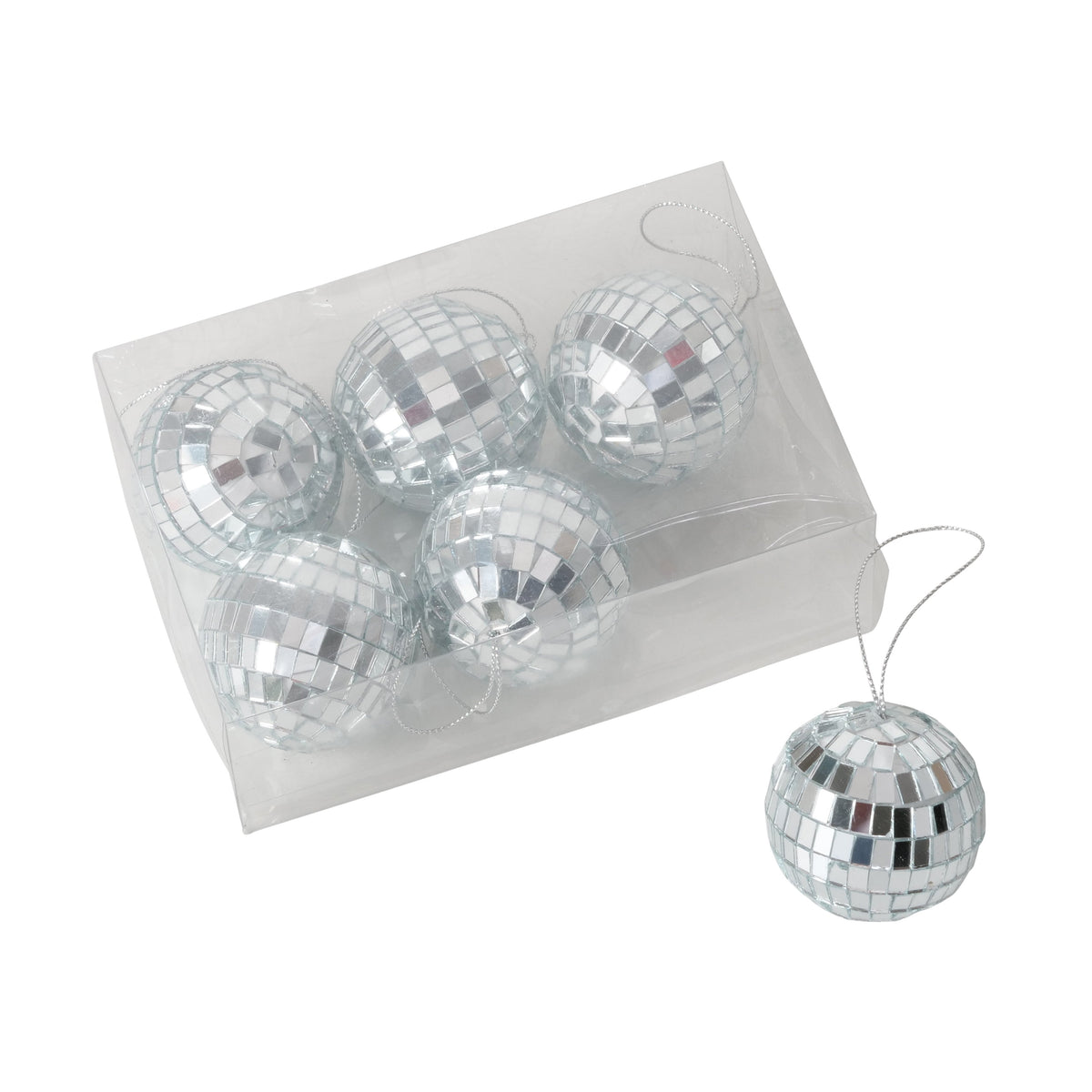 Disco Ball Bauble Set of 6 | Sparkle Christmas Tree Decorations