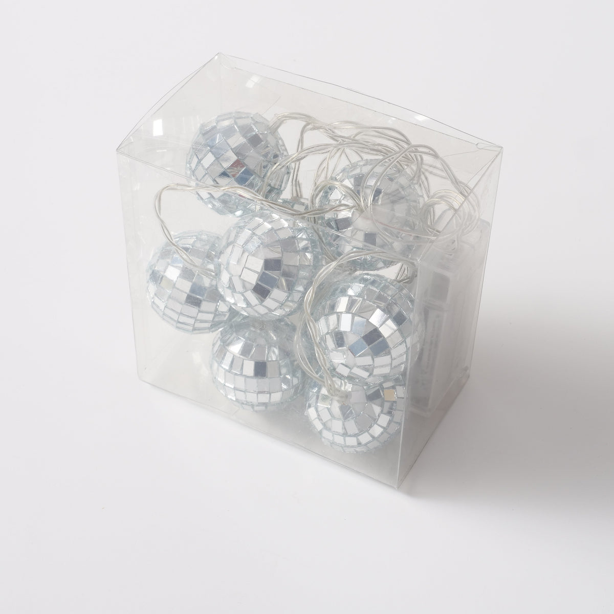 Disco Ball String Lights Set of 10 | Battery Operated Festive Fairy Lights