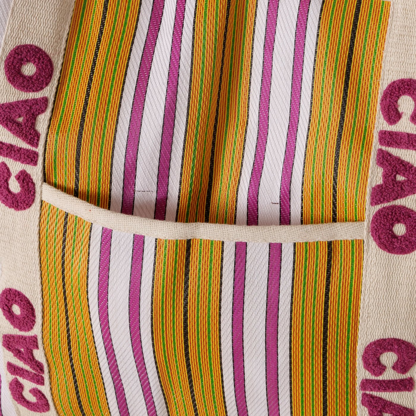 Ciao Striped Tote Bag | Multicolour Stripe Tote