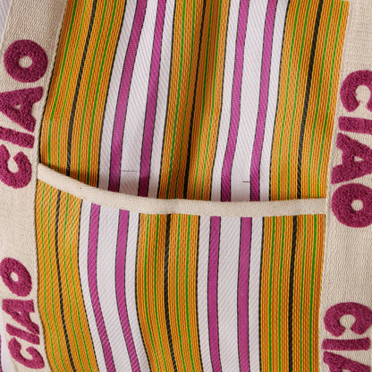 Ciao Striped Tote Bag | Multicolour Stripe Tote