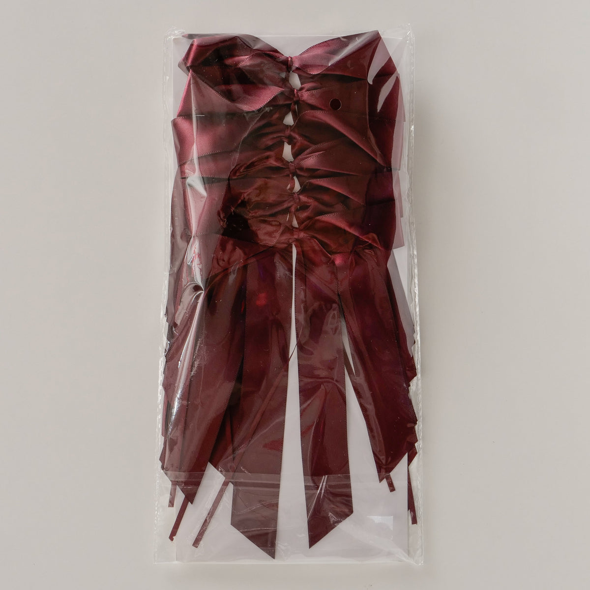 Merlot Red Glossy Decorative Bows Pack of 12 | Festive Gift Bows