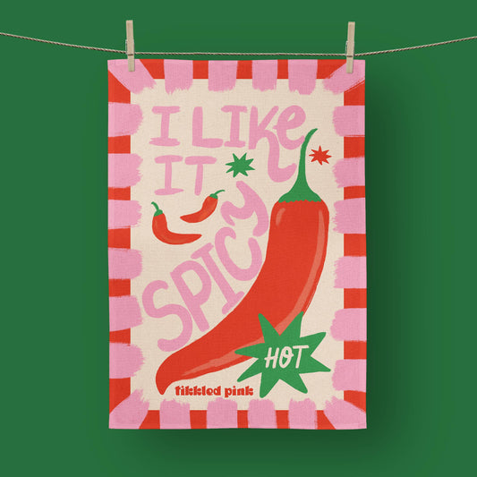 I Like It Spicy Tea Towel | Chilli Pepper Kitchen Towel