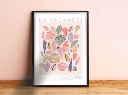 Pastel Seashell Art Print