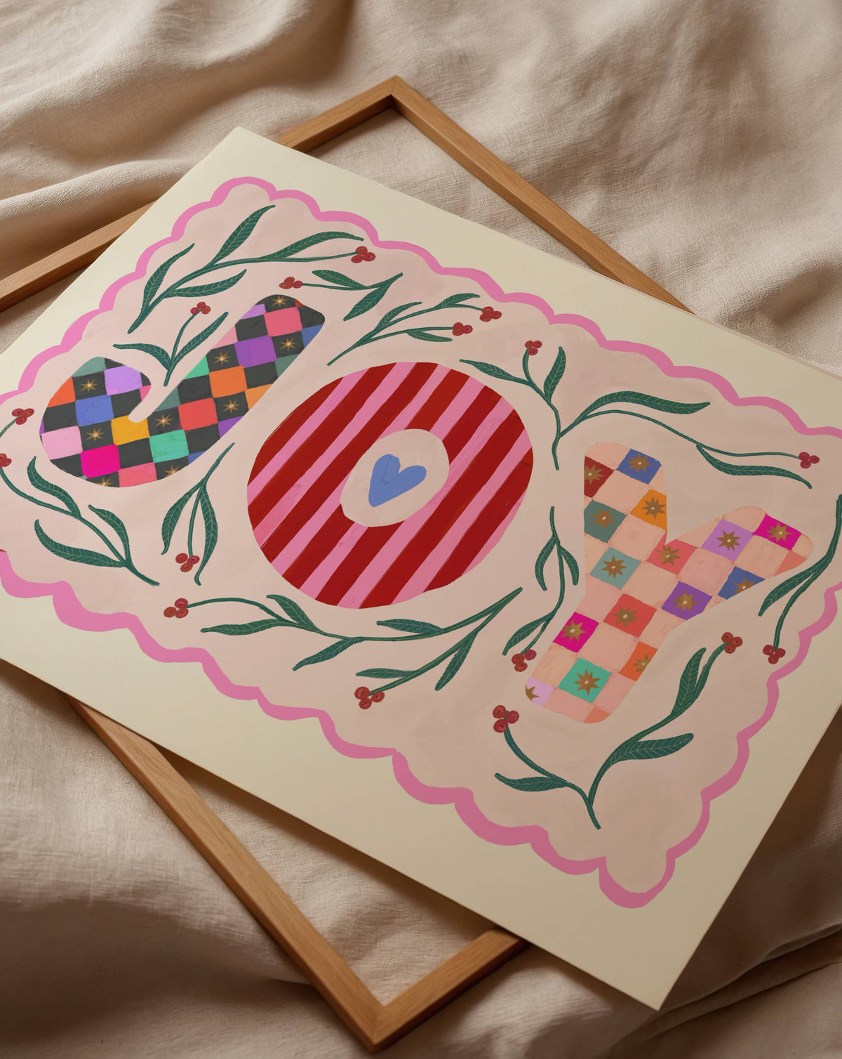 Festive Joy Art Print | A4 Christmas Wall Art