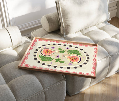 Fig with border Art print | Fruit home decor