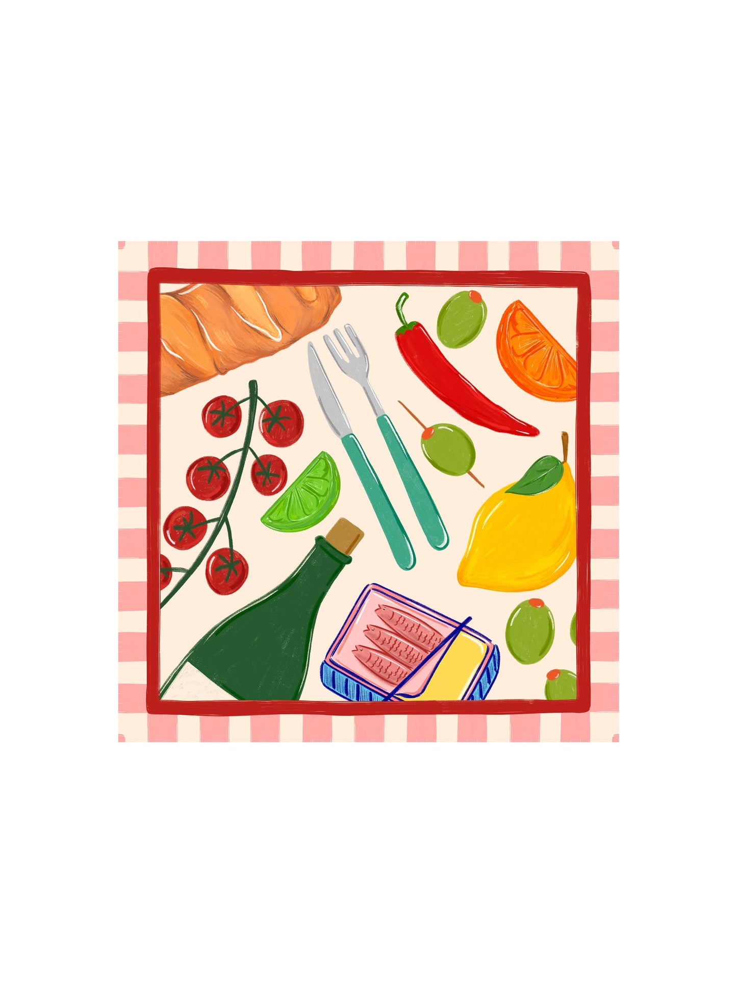 Foodie Hand-drawn Napkin | Kitchen & Dining