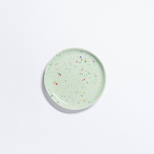Small plate with splatter pattern