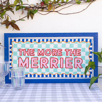 The More the Merrier Framed Fabric Print | Textile wallhanging