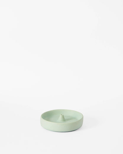 Green Round Concrete Incense Holder | Minimalist Incense Holder