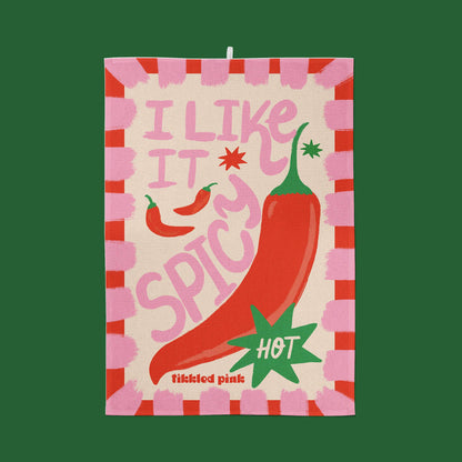 I Like It Spicy Tea Towel | Chilli Pepper Kitchen Towel