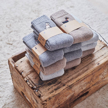 Countryside 4x4 Wool Socks | Embroidered Countryside Lover Gift