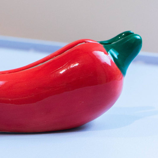 Red Pepper Ceramic Photo Holder | Quirky Desk Accessory