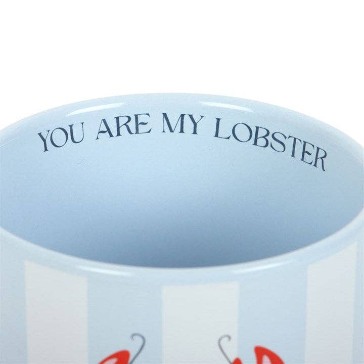 You Are My Lobster Striped Mug | Nautical Blue & White Design