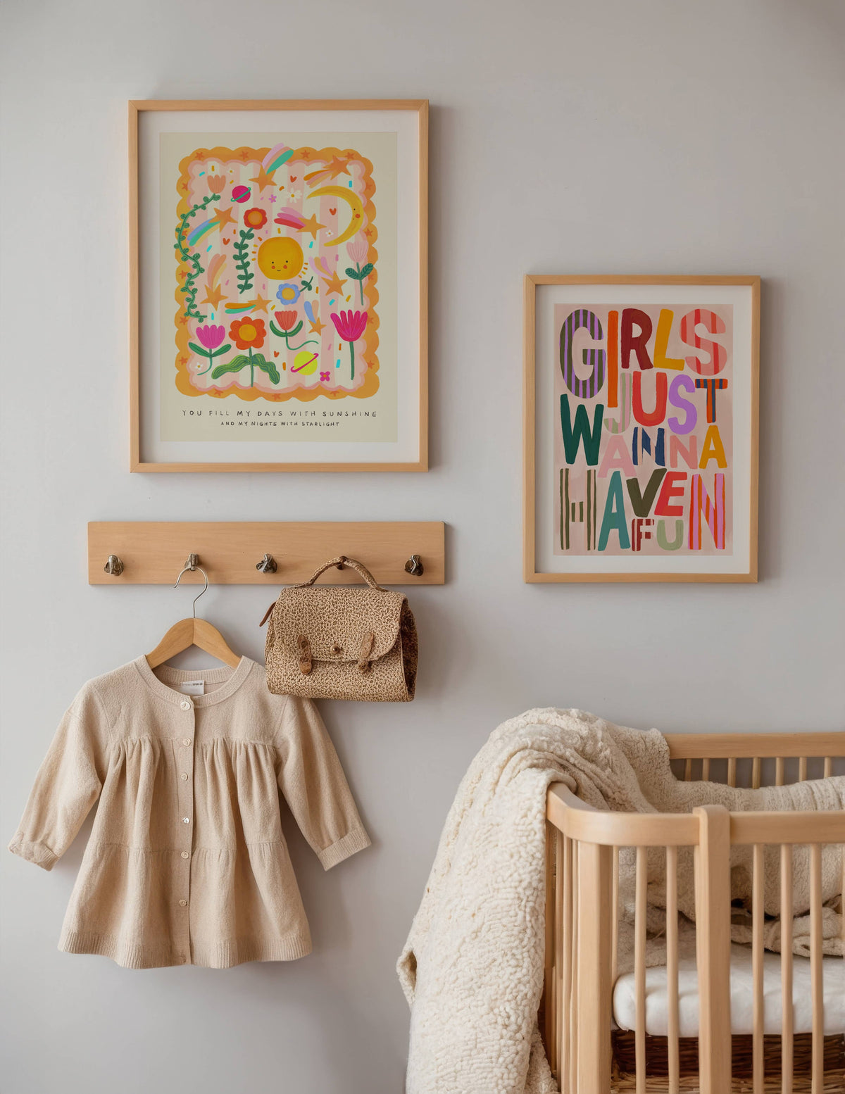 Girls Just Wanna Have Fun Art Print | A3 Kids Wall Art