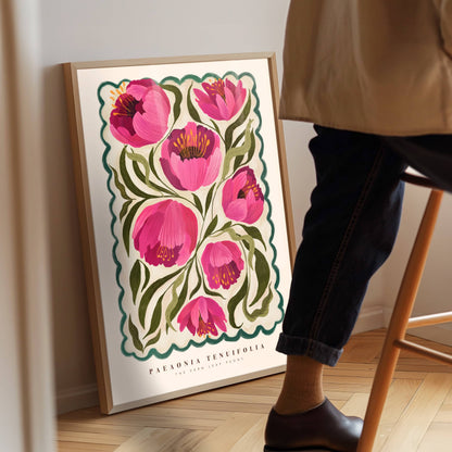 Peony Flower Market Print | Floral Home Decor