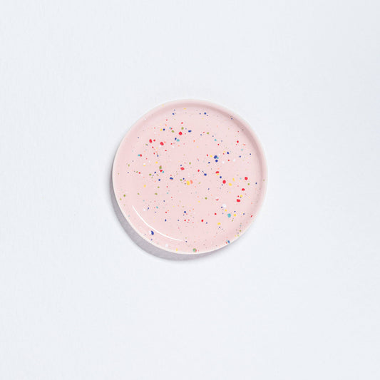 Small plate with splatter pattern