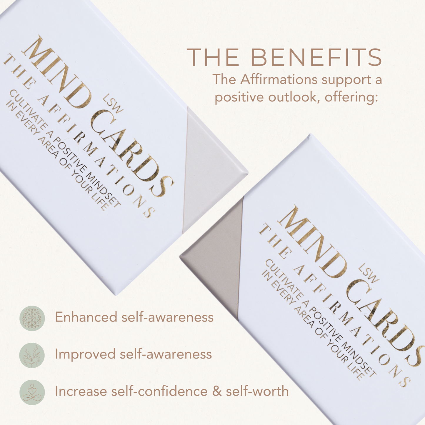 Mind Cards: The Affirmations | 50-Card Mindfulness & Positivity Deck
