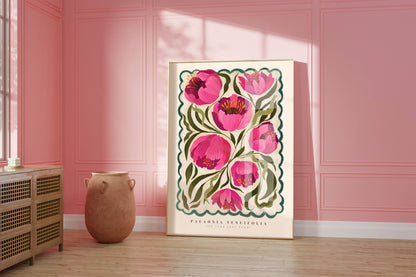 Peony Flower Market Print | Floral Home Decor