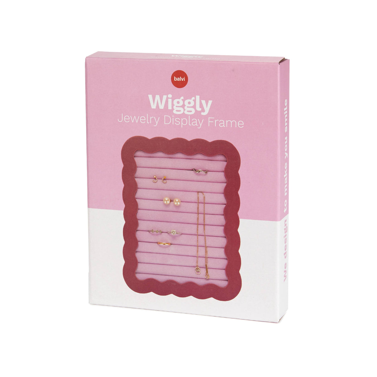 Wavy Jewellery Frame in Pink