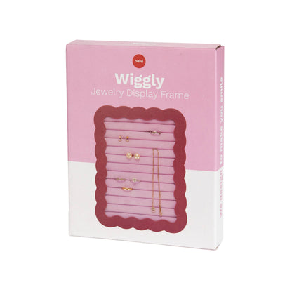 Wavy Jewellery Frame in Pink