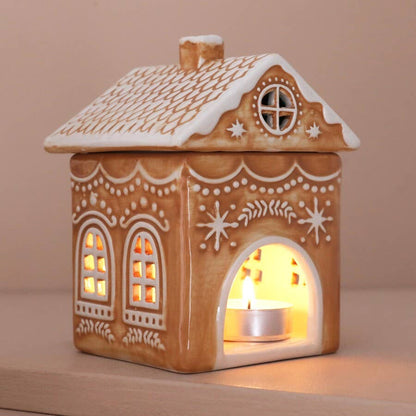 Gingerbread House Wax Melter | Festive Ceramic Home Decor