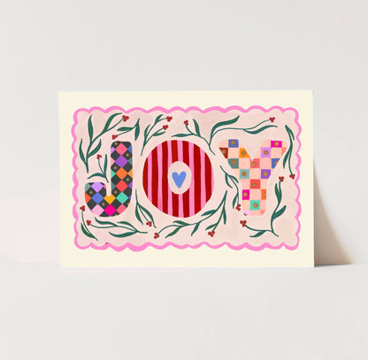 Festive Joy Art Print | A4 Christmas Wall Art