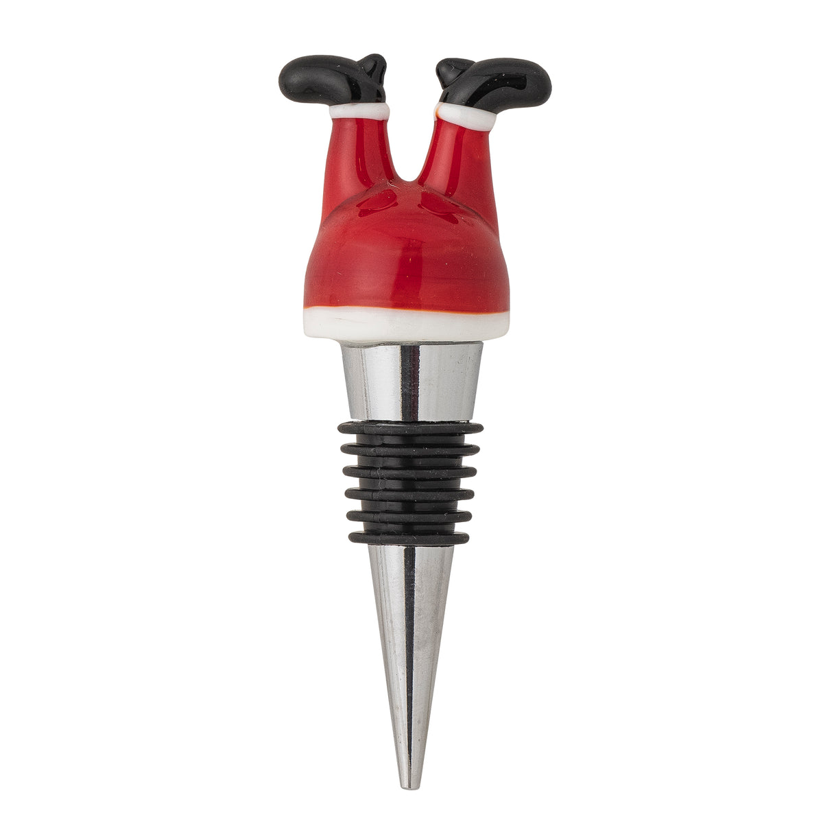 Santa Stuck in the Bottle Wine Stopper | Christmas Wine Stopper Gift