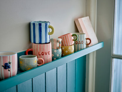 Bloomingville Cherish Mom Mug | Handpainted Gift for Mum