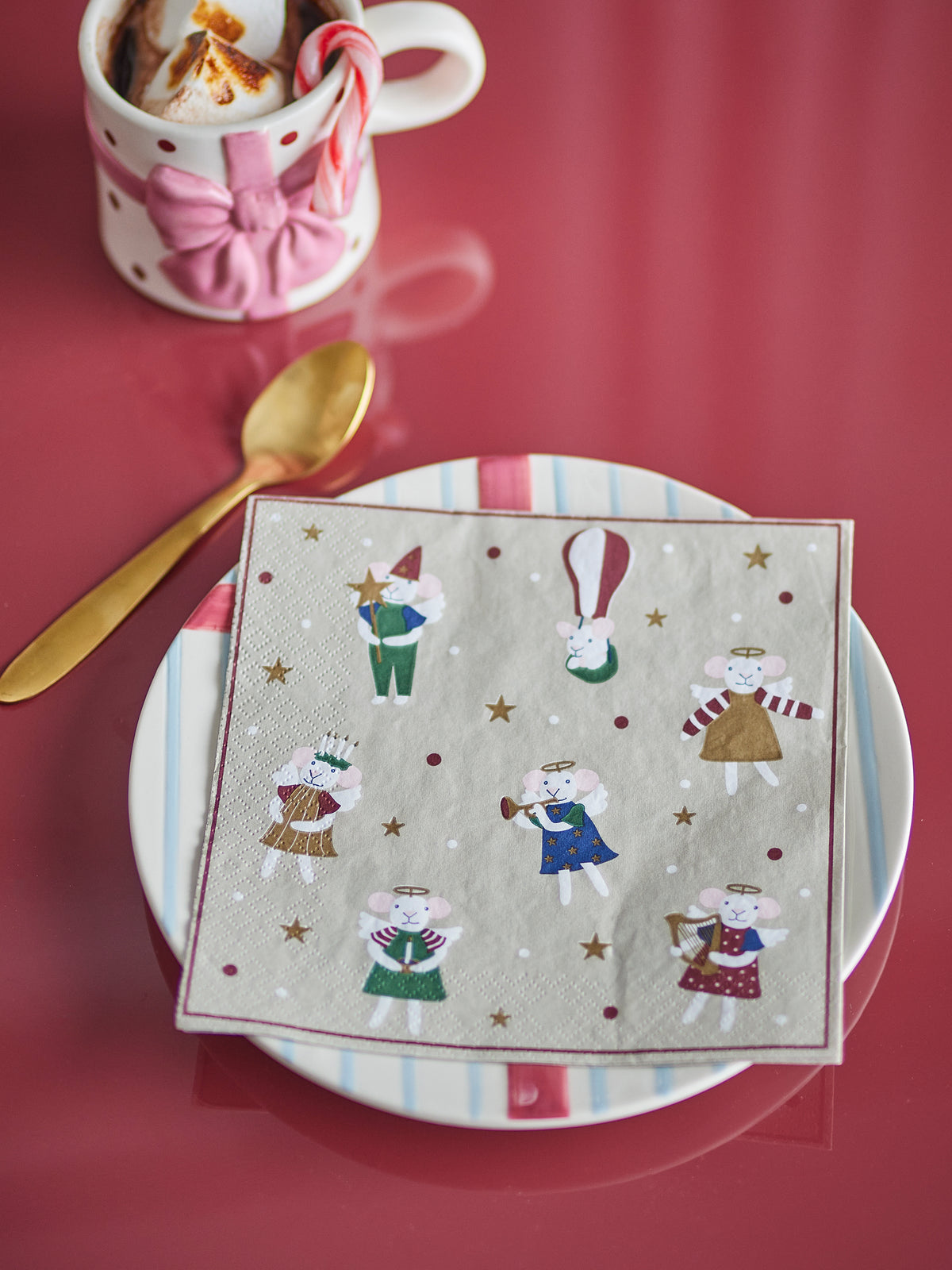 Bloomingville Mouse Peo Paper Napkins Pack of 20 | FSC® Mix Multicolour Napkins