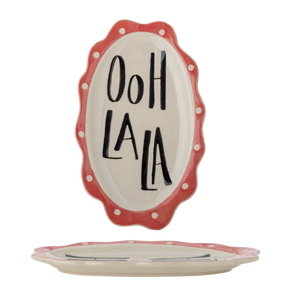 Ooh La La Serving Plate | Handpainted Stoneware Serving Plate