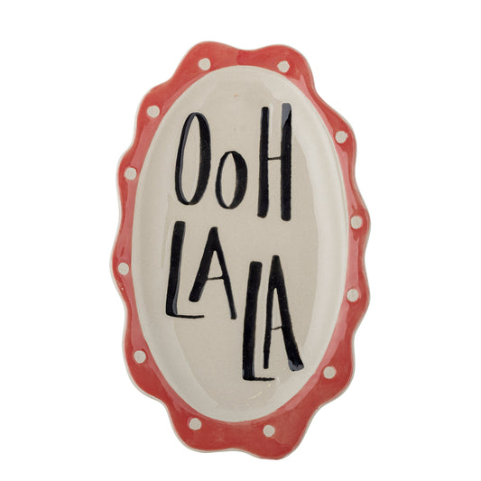 Ooh La La Serving Plate | Handpainted Stoneware Serving Plate