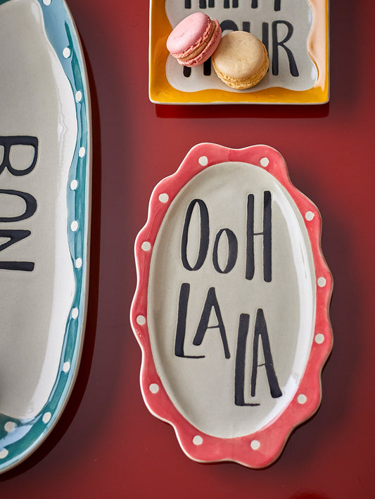 Ooh La La Serving Plate | Handpainted Stoneware Serving Plate