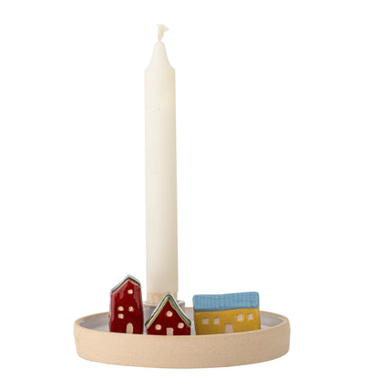 Winter Village Stoneware Candle Holder | Cosy Candle Holder