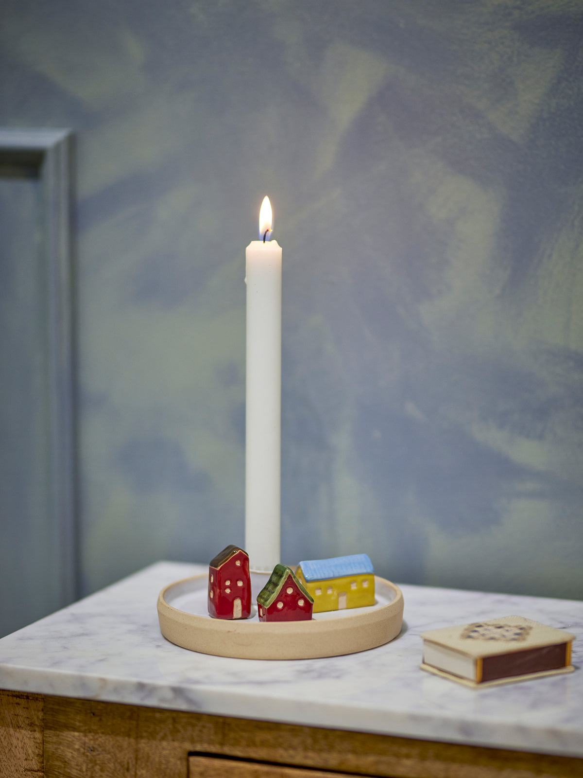 Winter Village Stoneware Candle Holder | Cosy Candle Holder