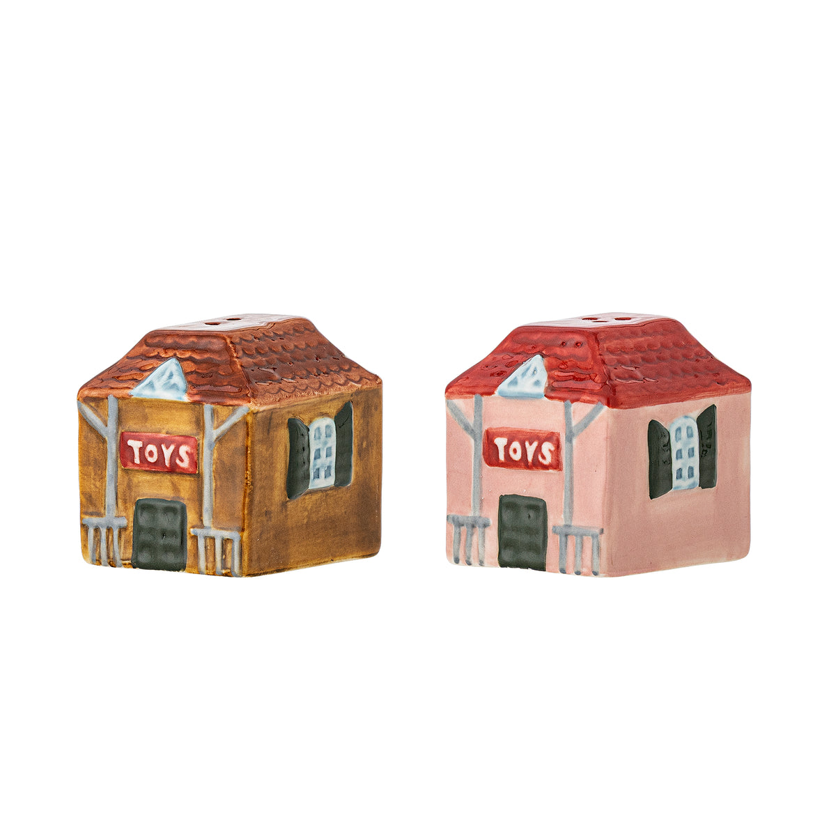 Toy Shop Salt & Pepper Shaker Set | Multicolour Stoneware (Seconds)