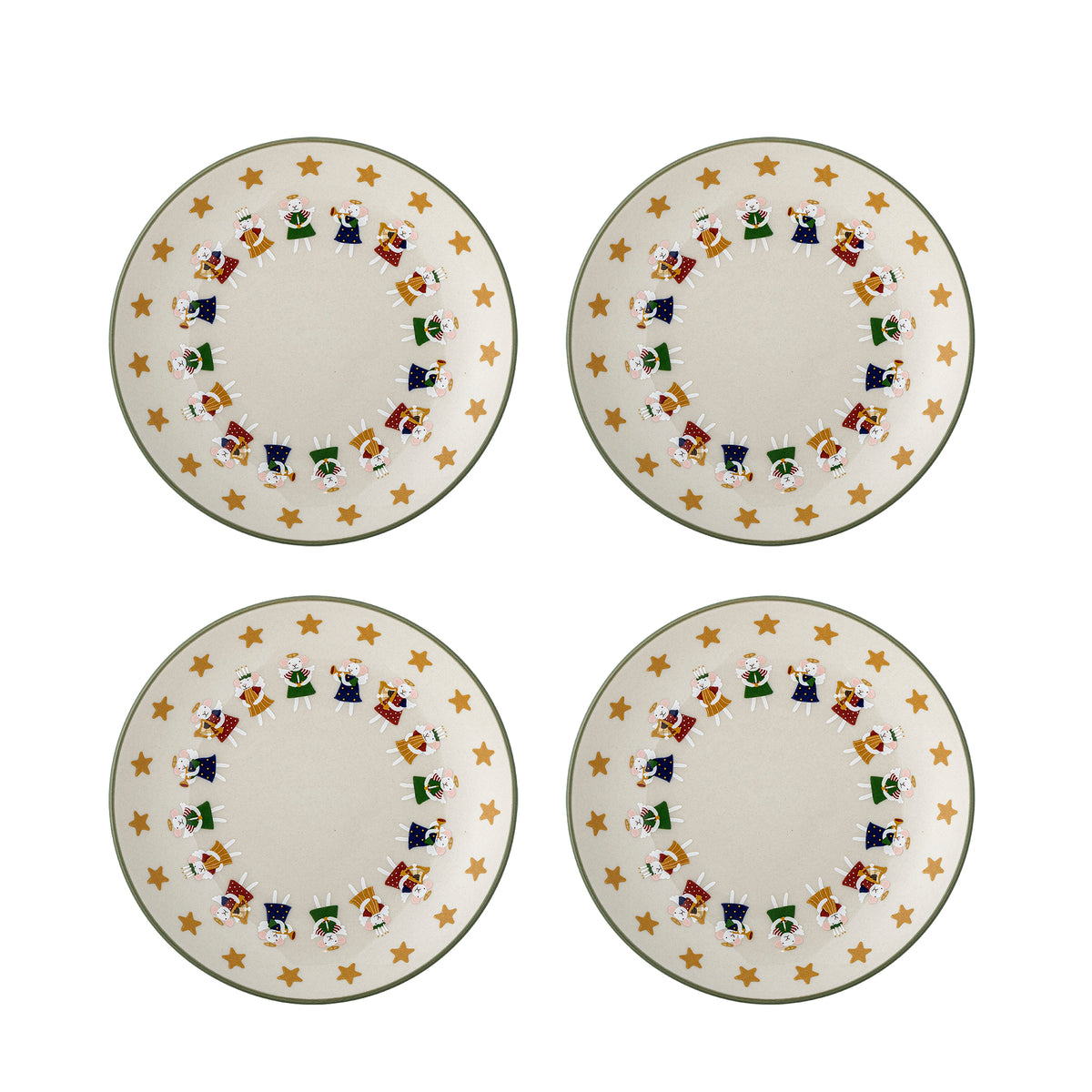 Bloomingville Peo Plate Set of 2 | Mouse & Star Stoneware Plates