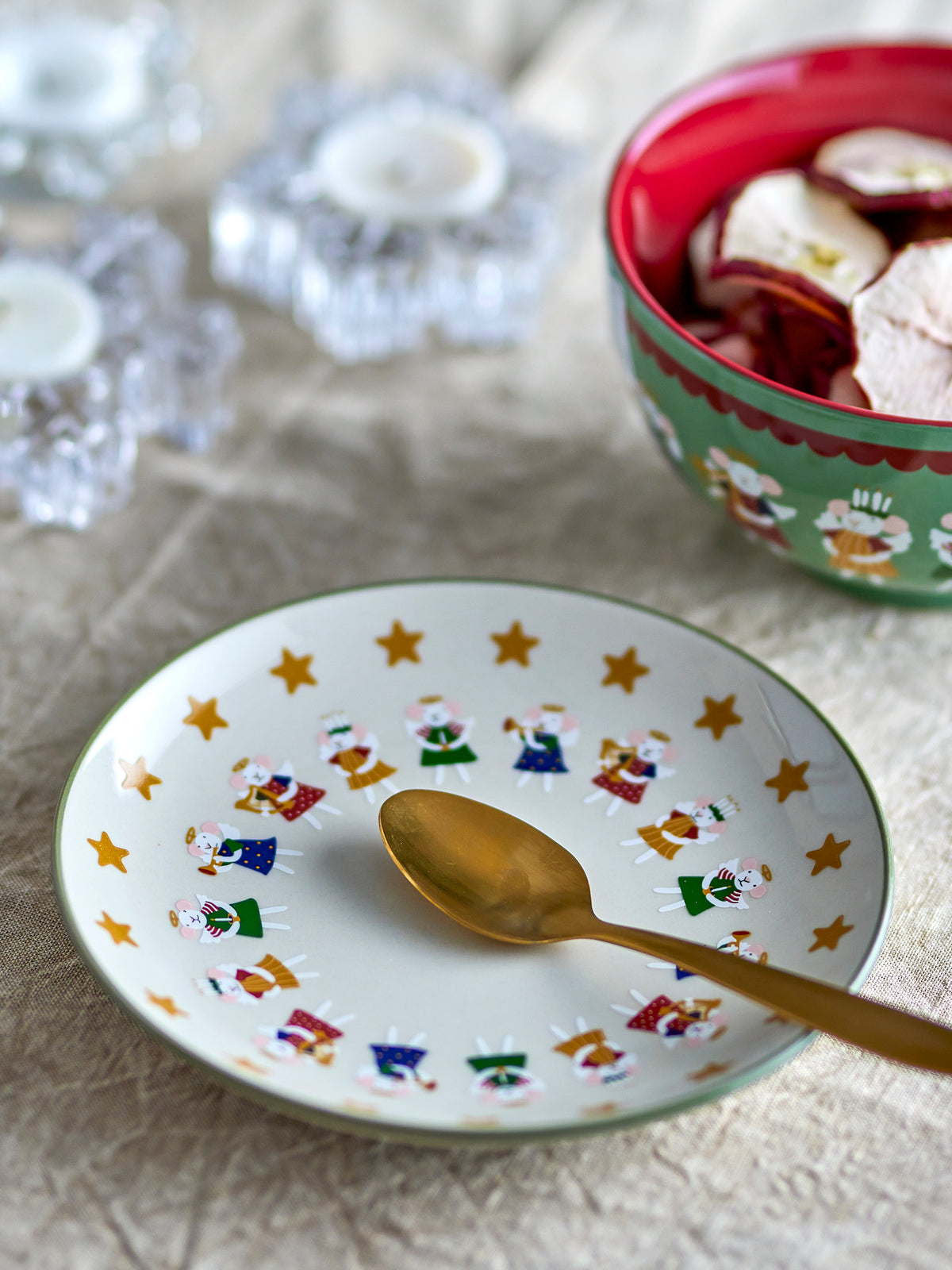 Bloomingville Peo Plate Set of 2 | Mouse & Star Stoneware Plates