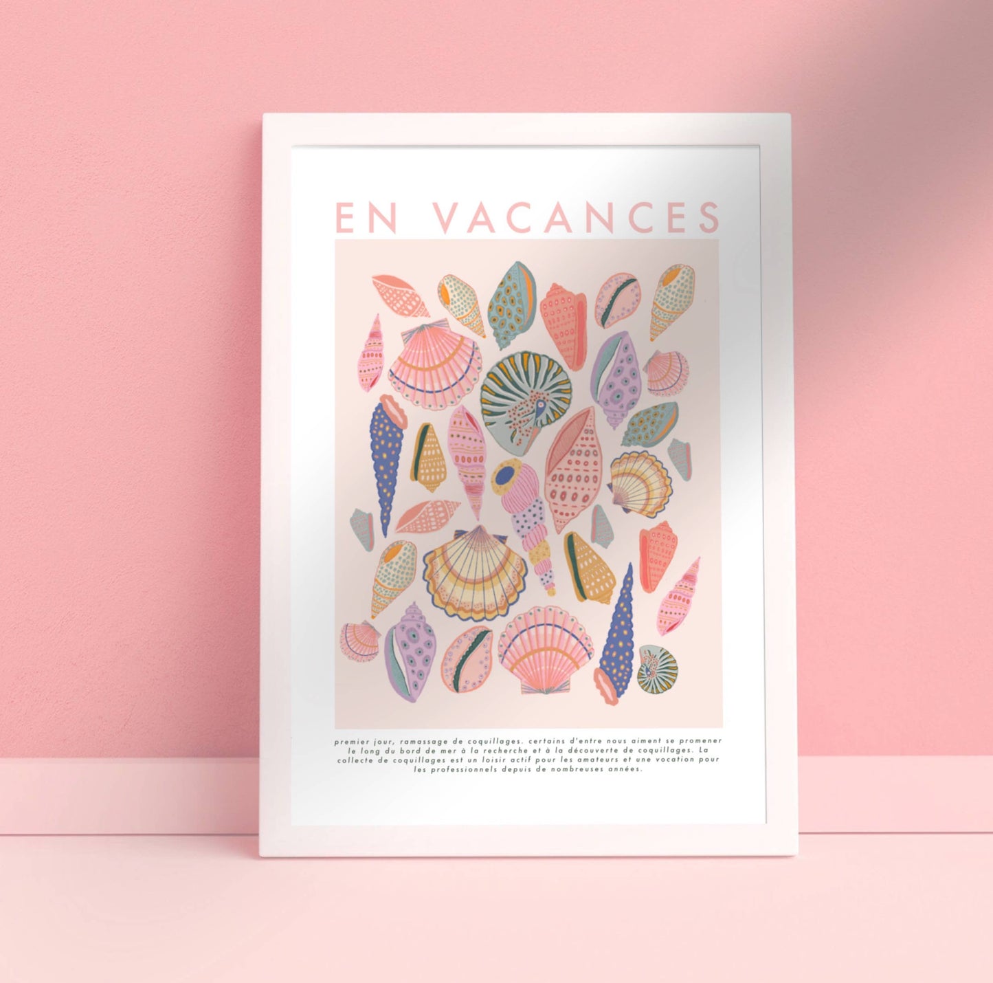 Pastel Seashell Art Print